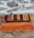 Pochette ethnique en tissu et cuir
