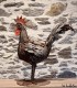 coq en metal recyclé