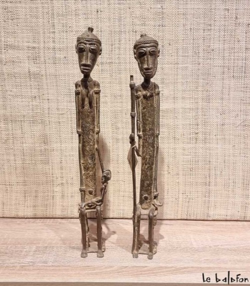 Couple dogon en bronze