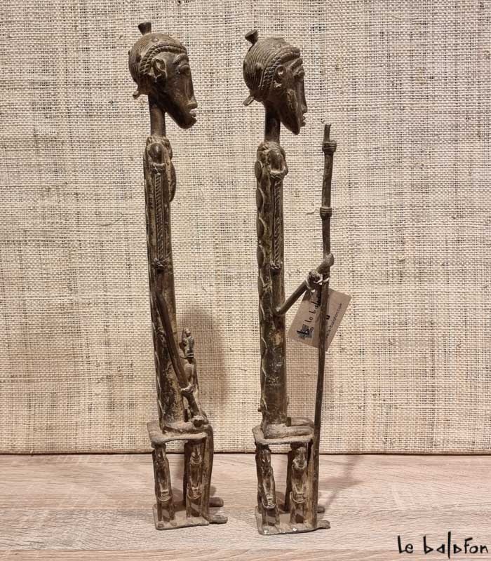 Couple dogon en bronze