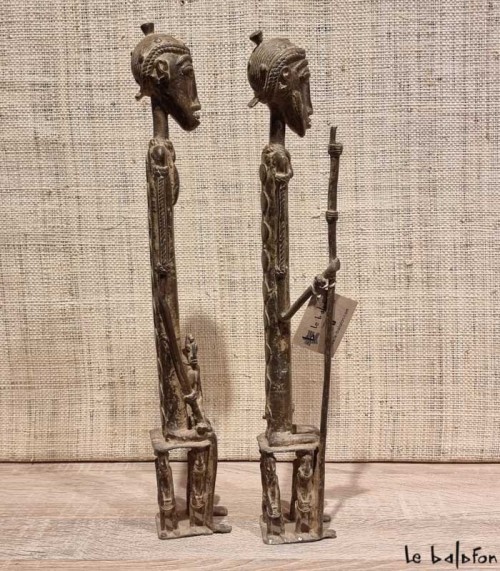 Couple dogon en bronze