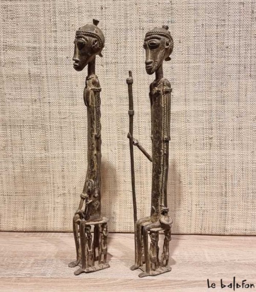 Couple dogon en bronze