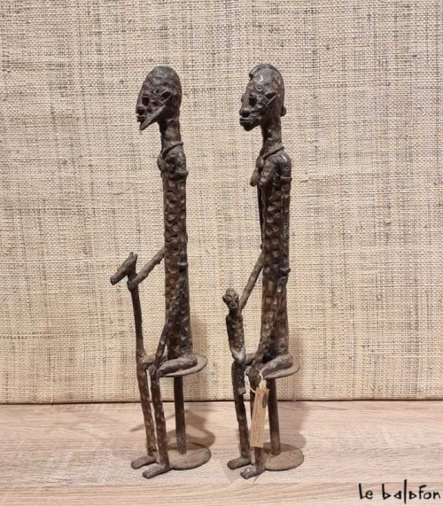 Couple dogon en bronze