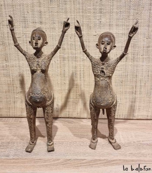 Couple dogon en bronze