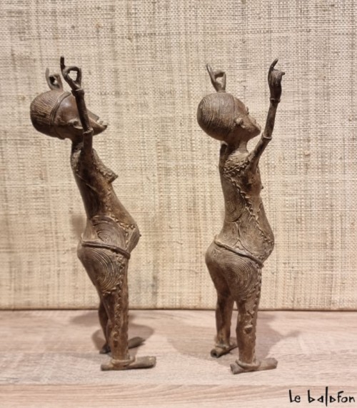 Couple dogon en bronze