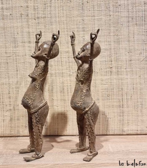 Couple dogon en bronze