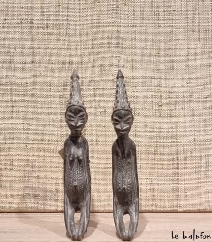 Couple dogon en bronze