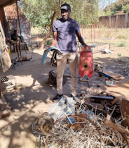 Animaux africains en métal recyclé